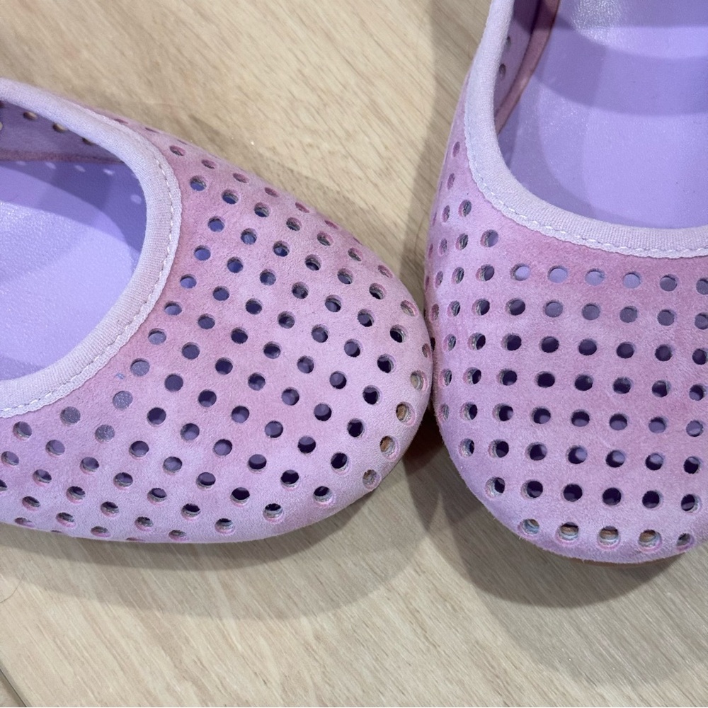 CS Raleigh suede flats Lilac Perf 7 ballet ballerina lime green mesh flats trend - Picture 9 of 11